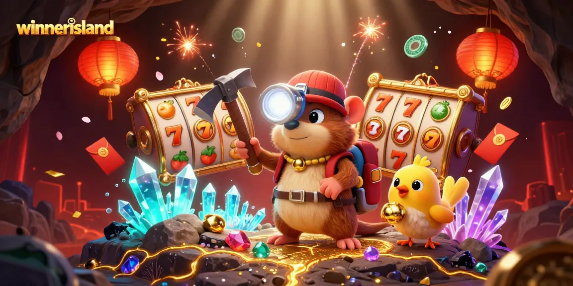 Experience the thrill of gaming with winnerisland in this vibrant treasure-themed casino illustration.